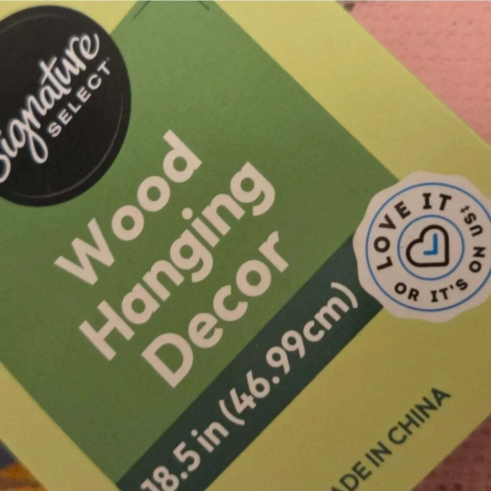 NWT Colorful Spring Wood Hanging Decor - Picture 3 of 3